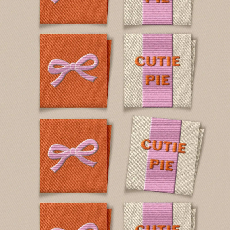 Matchy Matchy: Cutie Pie Bow Square Garment Labels