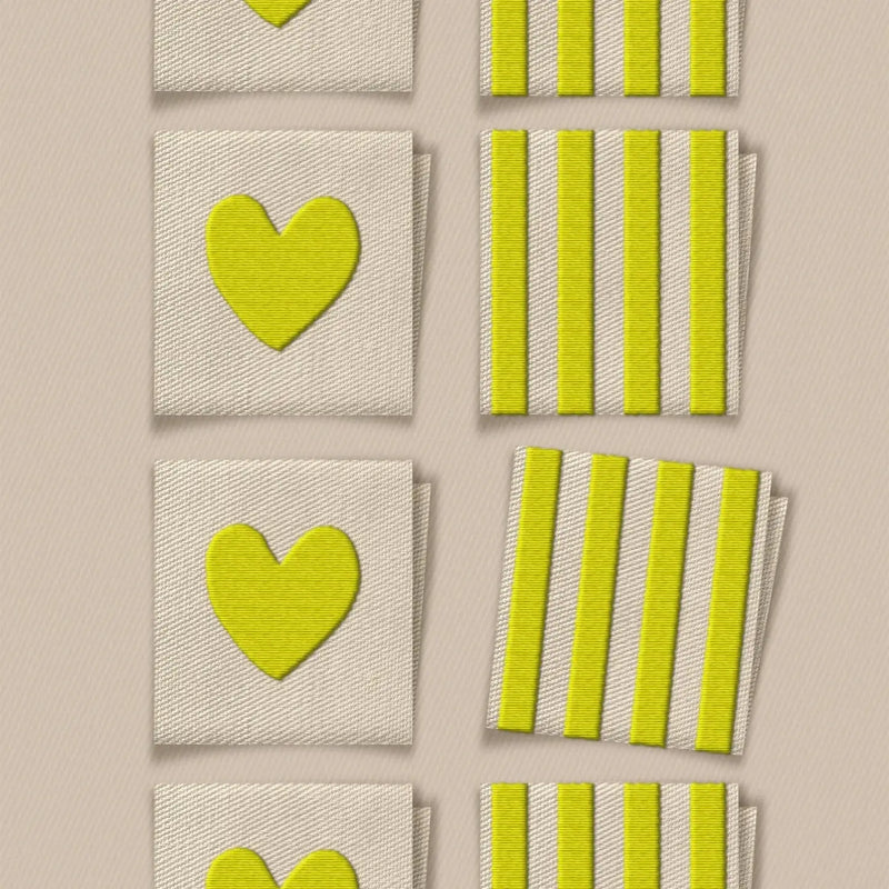 Matchy Matchy: Citron Heart and Square Garment Labels