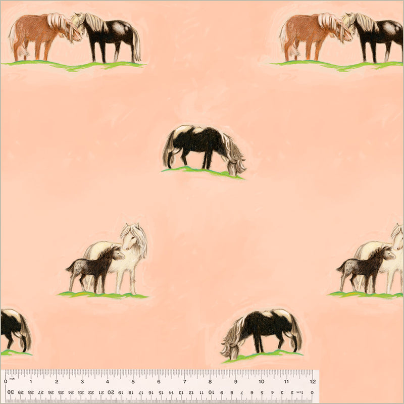 CANVAS By Hand: Ponies in Peach