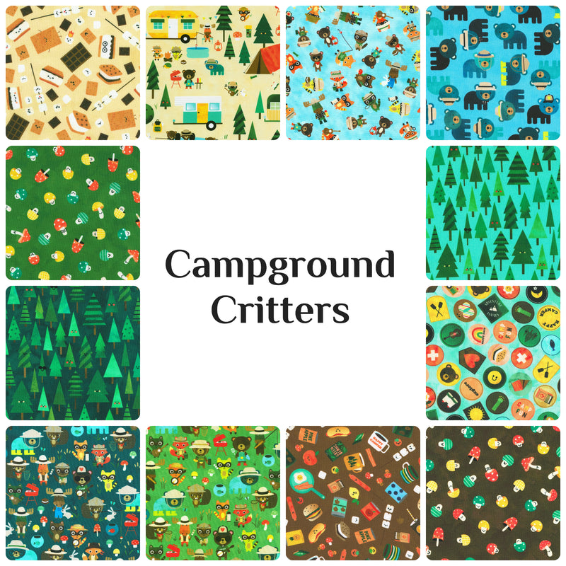 Campground Critters: Fat Quarter Bundle - 12 pcs