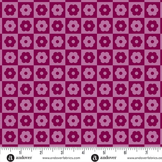 Birdie: Checker Bloom in Cherry