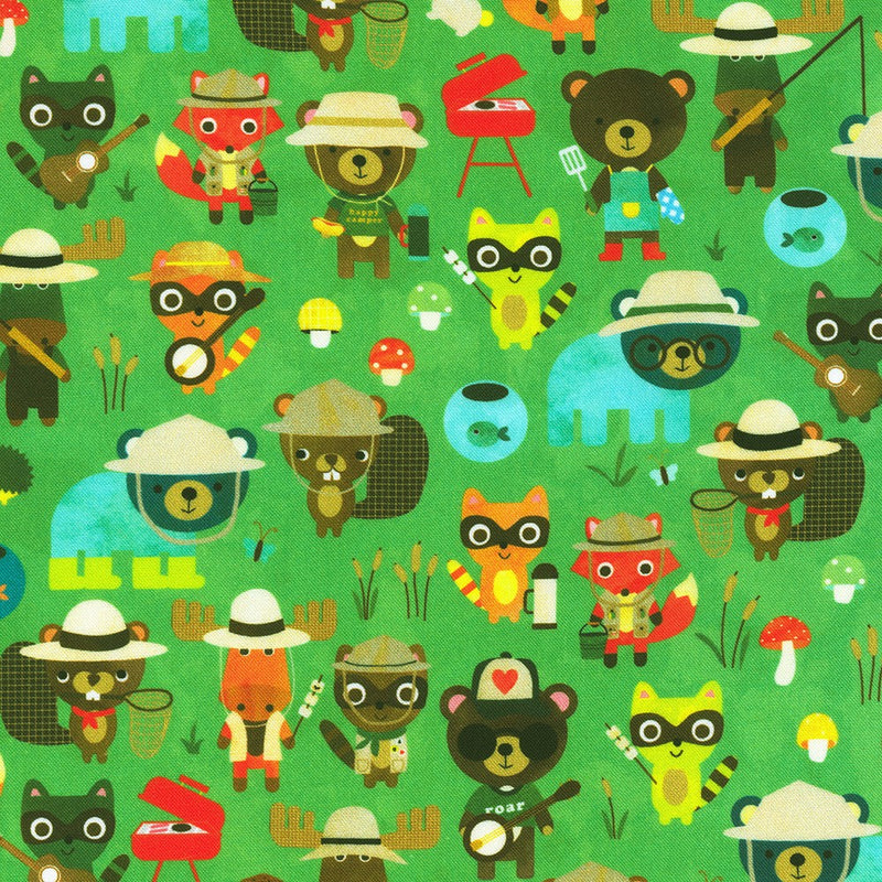 Campground Critters: Fat Quarter Bundle - 12 pcs