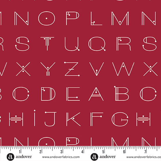 Scrawl: Deco Letters in Crimson