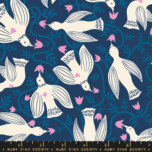 Endpaper: Hummingbird in Bluebell