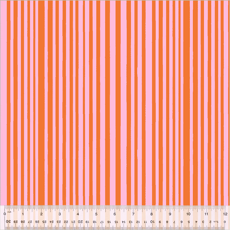 Kaleidoscope: Mini Stripe in Posy Pumpkin