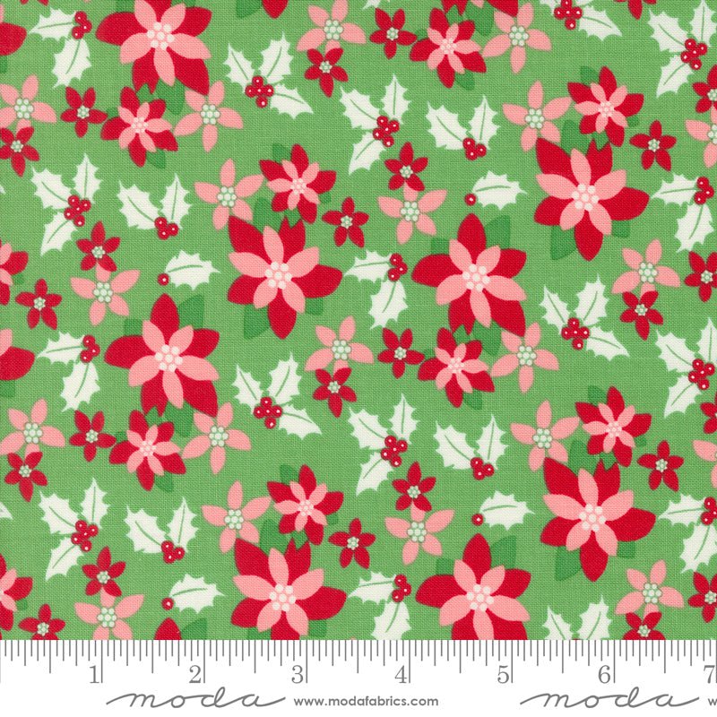 Kitty Christmas: Poinsettia Florals in Holly