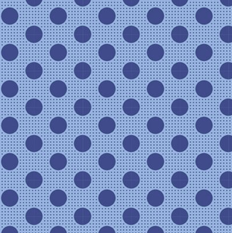 Tilda: Medium Dots in Denim Blue