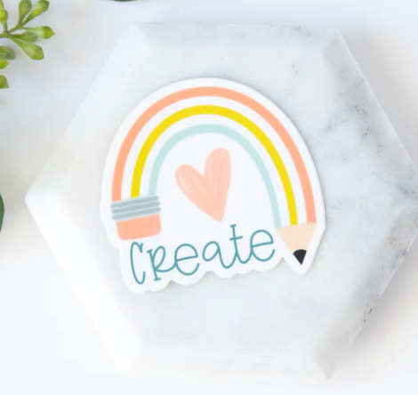 Vinyl Sticker: Rainbow Create