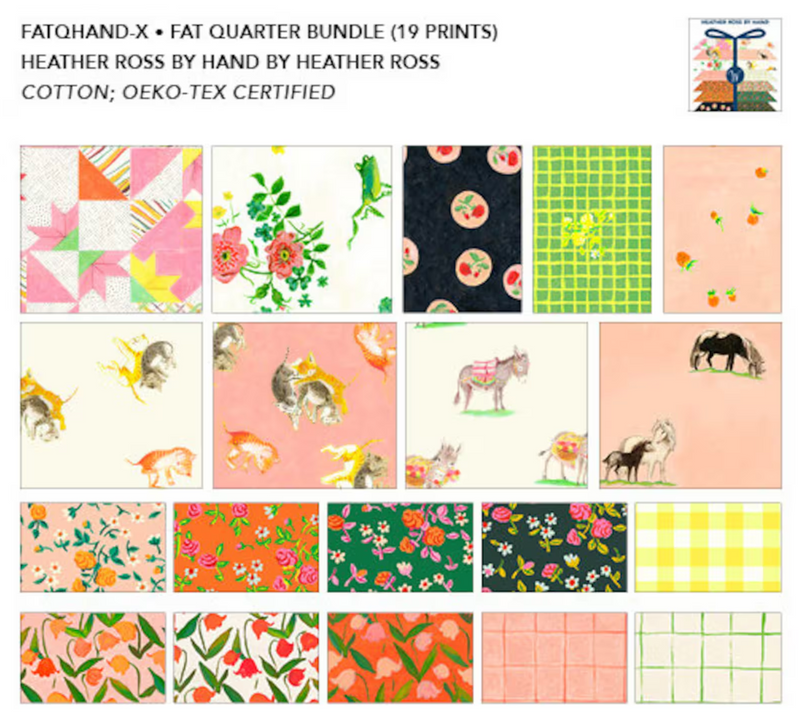 Heather Ross By Hand FQ Bundle