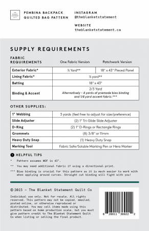 Pembina Backpack Quilted Bag Pattern