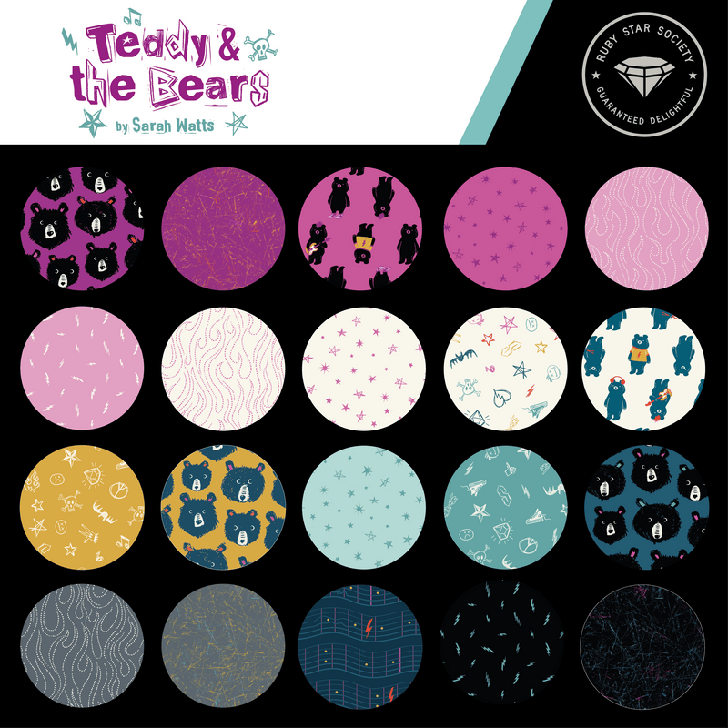 Teddy and The Bears Fat Quarter Bundle - 25 pcs