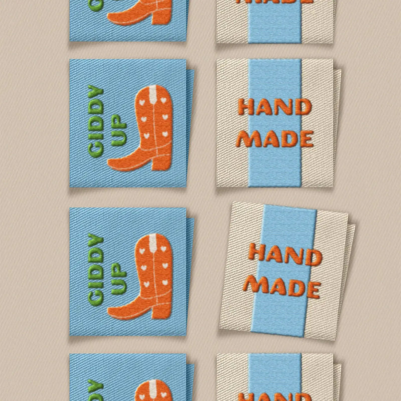 Matchy Matchy: Hand Made Cowboy Boot Square Garment Labels